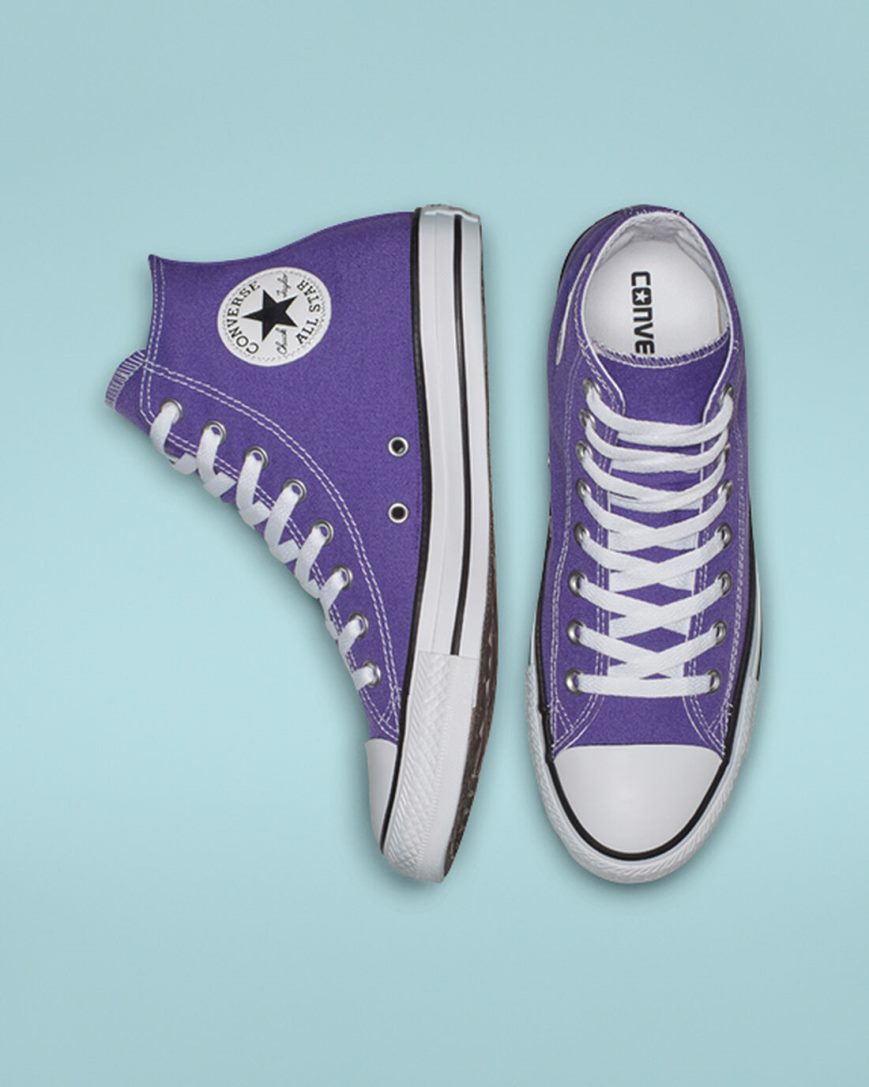 Men's Converse Chuck Taylor All Star Classic High Top Shoes Purple | AU 30485O